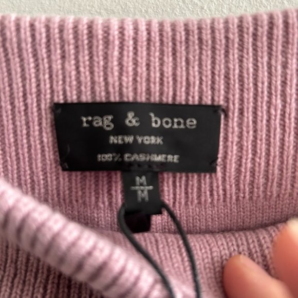 Rag & Bone 100% cashmere ribbed lavender joggers - Picture 10 of 10